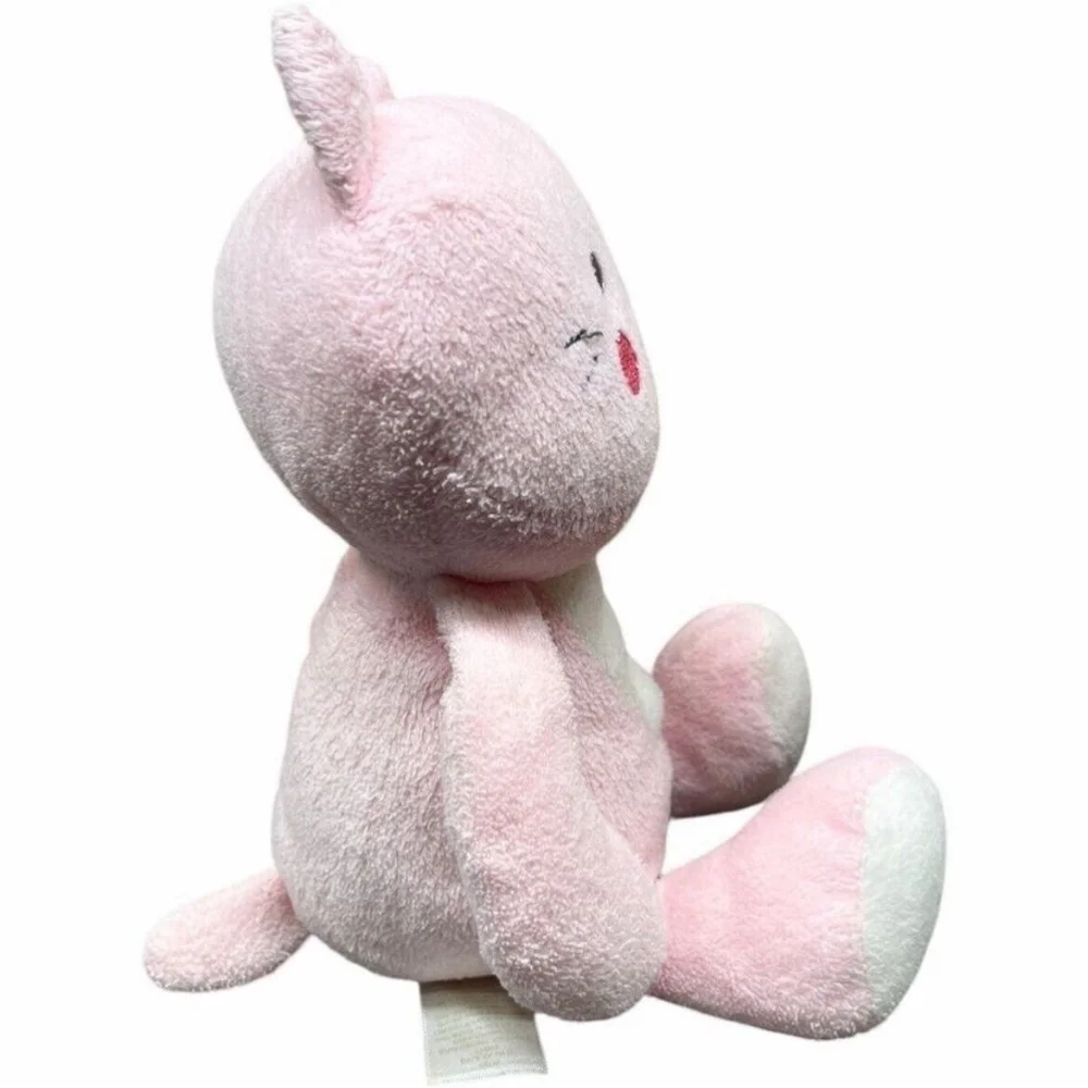 Carters Child of Mine Girls Pink Kitty Cat Plush Rattle Baby Toy Lovey Stuffed